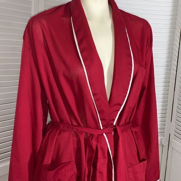 Vintage 70's SEARS The Mens Store Cotton Robe 42/44 Large - Picture 3 of 13